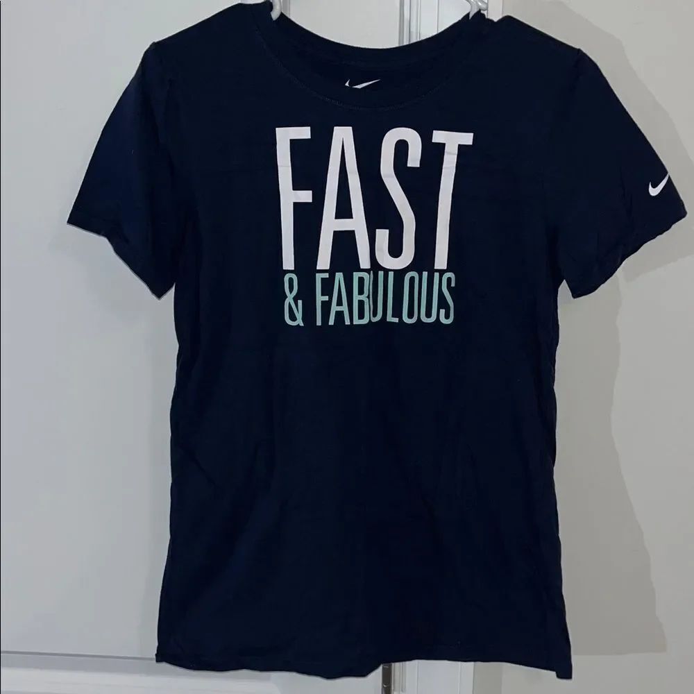 Fast & fabulous nike Running Marathon Pickleball Tennis Sports Navy Blue t shirt